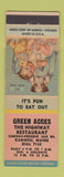 Matchbook Cover - Green Acres Caribou ME WEAR