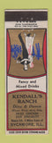 Matchbook Cover - Kendall's Ranch Sycamore IL WEAR