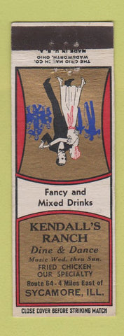 Matchbook Cover - Kendall's Ranch Sycamore IL WEAR