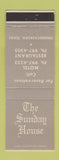 Matchbook Cover - Sunday House Fredericksburg TX