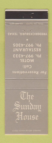 Matchbook Cover - Sunday House Fredericksburg TX
