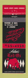 Matchbook Cover - Arthur's Red Ox Menasha WI