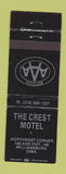 Matchbook Cover - Crest Motel Williamsburg IA