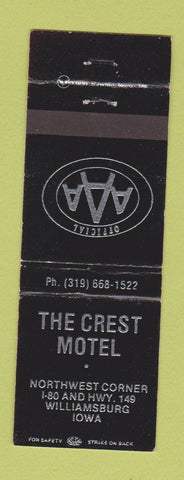 Matchbook Cover - Crest Motel Williamsburg IA