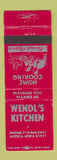 Matchbook Cover - Wendl's Kitchen Avoca IA WEAR