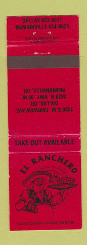 Matchbook Cover - El Ranchero Dallas OR McMinnville