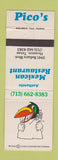 Matchbook Cover - Pico's Mexican Restaurant Houston TX