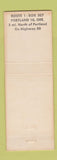 Matchbook Cover - Rainbow Lake Lodge Portland OR