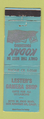 Matchbook Cover - Lester's Camera Shop Kodak Los Angeles CA WEAR