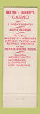 Matchbook Cover - Math Igler's Casino Chicago IL