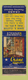 Matchbook Cover - Crane Plumbing Fixtures Denver Colorado Colfax WORN