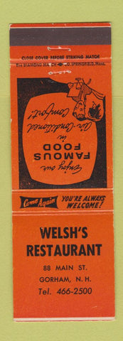 Matchbook Cover - Welsh's Restaurant Gorham NH