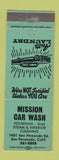 Matchbook Cover - Mission Car Wash San Fernando CA WEAR