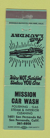 Matchbook Cover - Mission Car Wash San Fernando CA WEAR