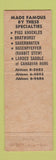 Matchbook Cover - Steuben Tavern New York City
