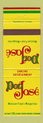 Matchbook Cover - Don Jose Mexican Orange Laguna Hills Tustin Torrance CA