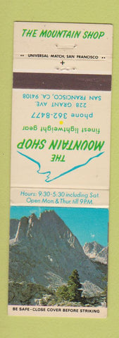 Matchbook Cover - Mountain Shop San Francisco CA climbing gear