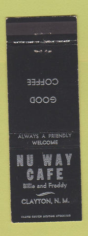 Matchbook Cover - Nu Way Cafe Clayton NM