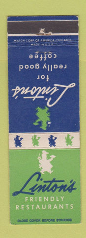 Matchbook Cover - Linton's Restaurants Philadelphia PA