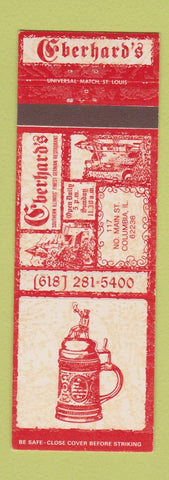 Matchbook Cover - Eberhard's German Restaurant Columbia IL