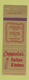 Matchbook Cover - Coppola's Italian Kitchen Hyde Park Poughkeepsie NY