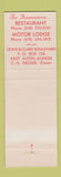 Matchbook Cover - Lewis & Clark Motor Lodge East Alton IL