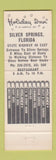 Matchbook Cover - Holiday Inn Silver Springs FL