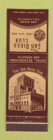 Matchbook Cover - San Diego Club CA WEAR