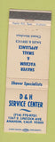 Matchbook Cover - D&H Appliance Shaver Vacuum Anaheim CA WEAR