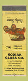 Matchbook Cover - Kodiak Glass Anaheim CA WEAR