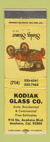 Matchbook Cover - Kodiak Glass Anaheim CA WEAR