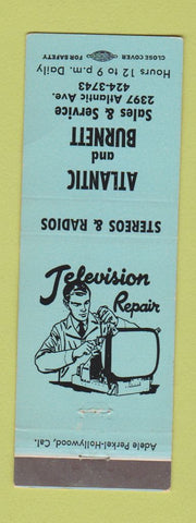 Matchbook Cover - Atlantic Burnett Radio TV