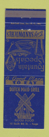 Matchbook Cover - Dutch Mill Grill