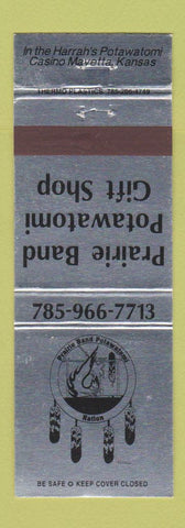 Matchbook Cover - Prairie Band Potawatomi Gift Shop Mayetta KS
