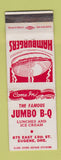 Matchbook Cover - Jumbo BQ hamburgers Eugene OR WEAR