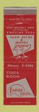 Matchbook Cover - Empire House Toga Room Page AZ WEAR