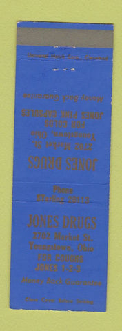 Matchbook Cover - Jones Drugs Youngstown OH