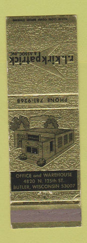 Matchbook Cover - RL Kirkpatrick Butler WI Contractors