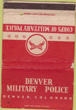 Matchbook Cover - Denver Military Police CO WEAR 40 Strike