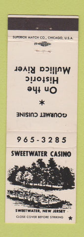 Matchbook Cover - Sweetwater Casino NJ restaurant
