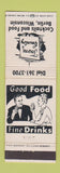 Matchbook Cover - Towne & Country Berlin WI restaurant