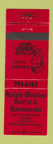 Matchbook Cover - Ralph Wallace Buffet Restaurant Great Bend KS