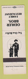 Matchbook Cover - Oehler Bros Resaturant Sergeant Bluff IA Blair NE