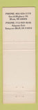 Matchbook Cover - Oehler Bros Resaturant Sergeant Bluff IA Blair NE