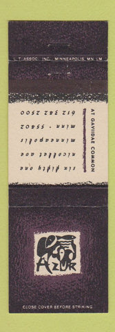 Matchbook Cover - Azur Minneapolis MN