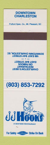 Matchbook Cover - JJ Hooks Seafood Charleston SC