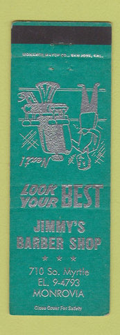 Matchbook Cover - Jimmy's Barber Shop Monrovia CA
