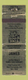 Matchbook Cover - James Restaurant San Fernando CA WEAR