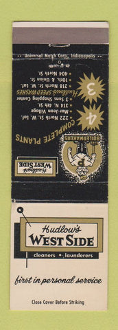 Matchbook Cover - Hudlow's West Side Cleaners Lafayette IN