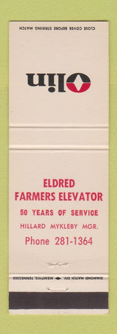 Matchbook Cover - Eldred Farmers Elevator Olin Fertilizers